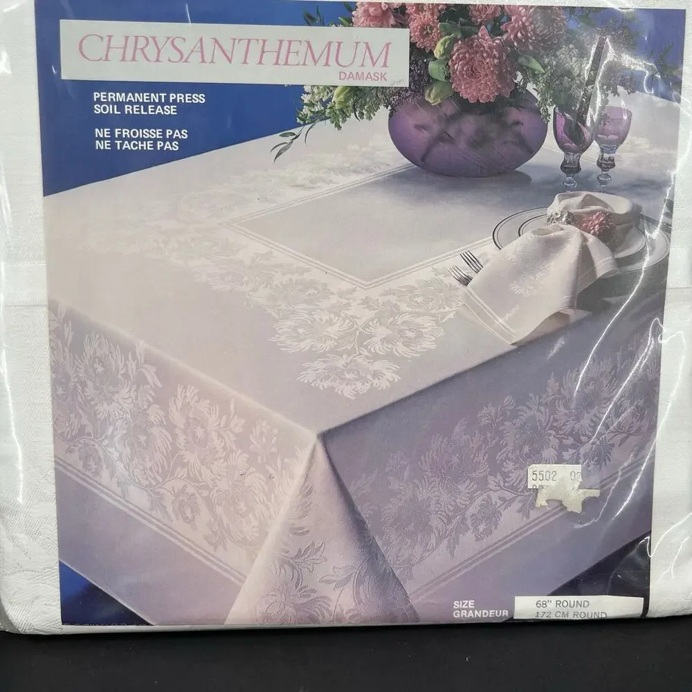 Vintage Chrysanthemum tablecloth